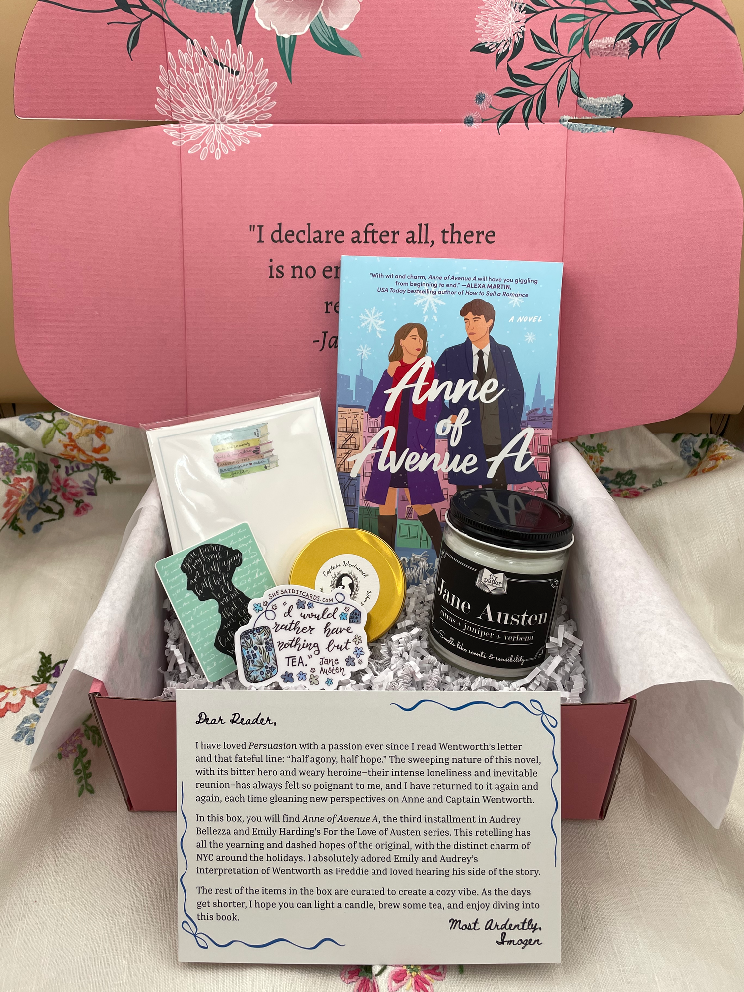Austen Box from November 2025, featuring Anne of Avenue A and other goodies!